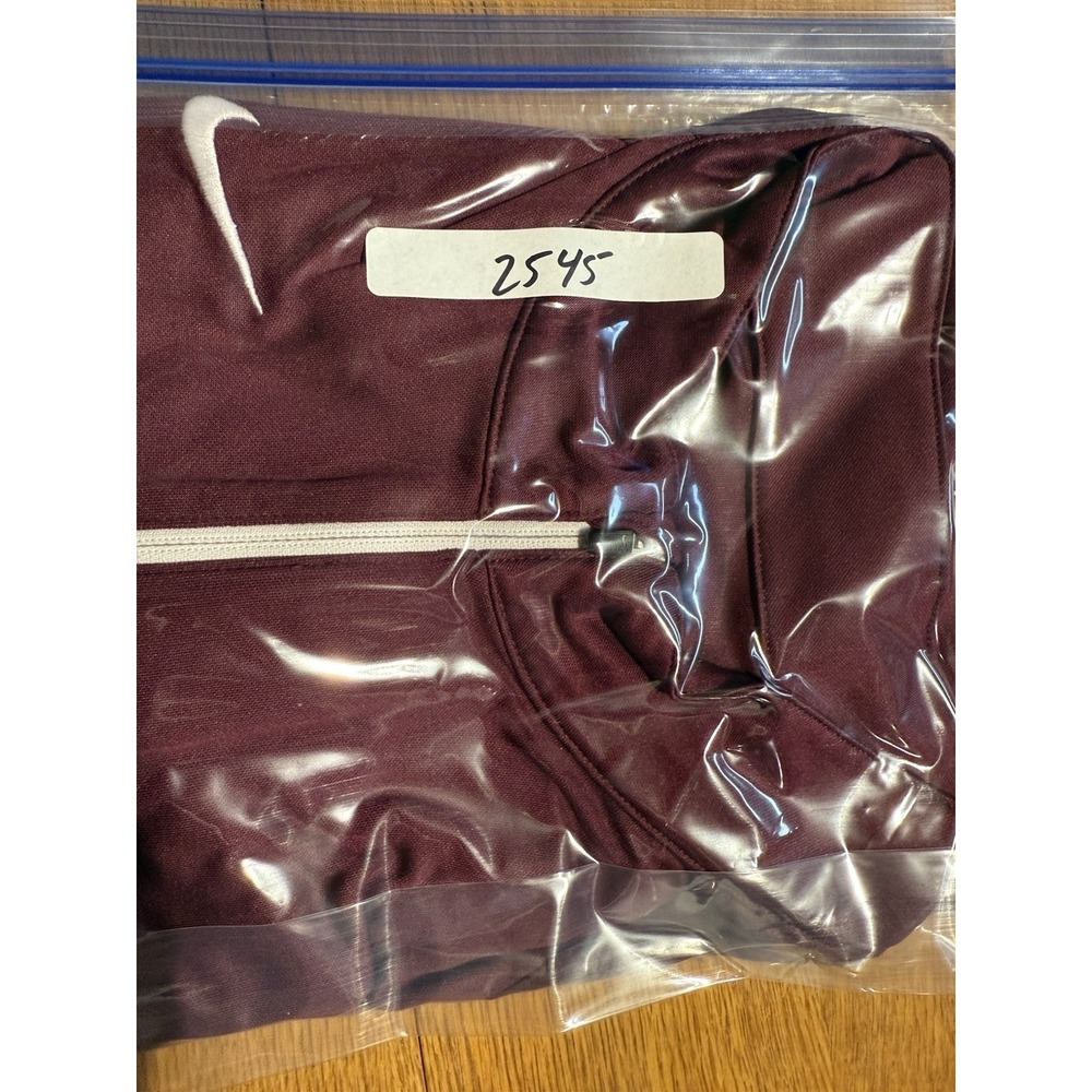 Nike Team Dri-FIT 1/4 Zip Short Sleeve Pullover Maroon White Men's Small Golf - Picture 10 of 10